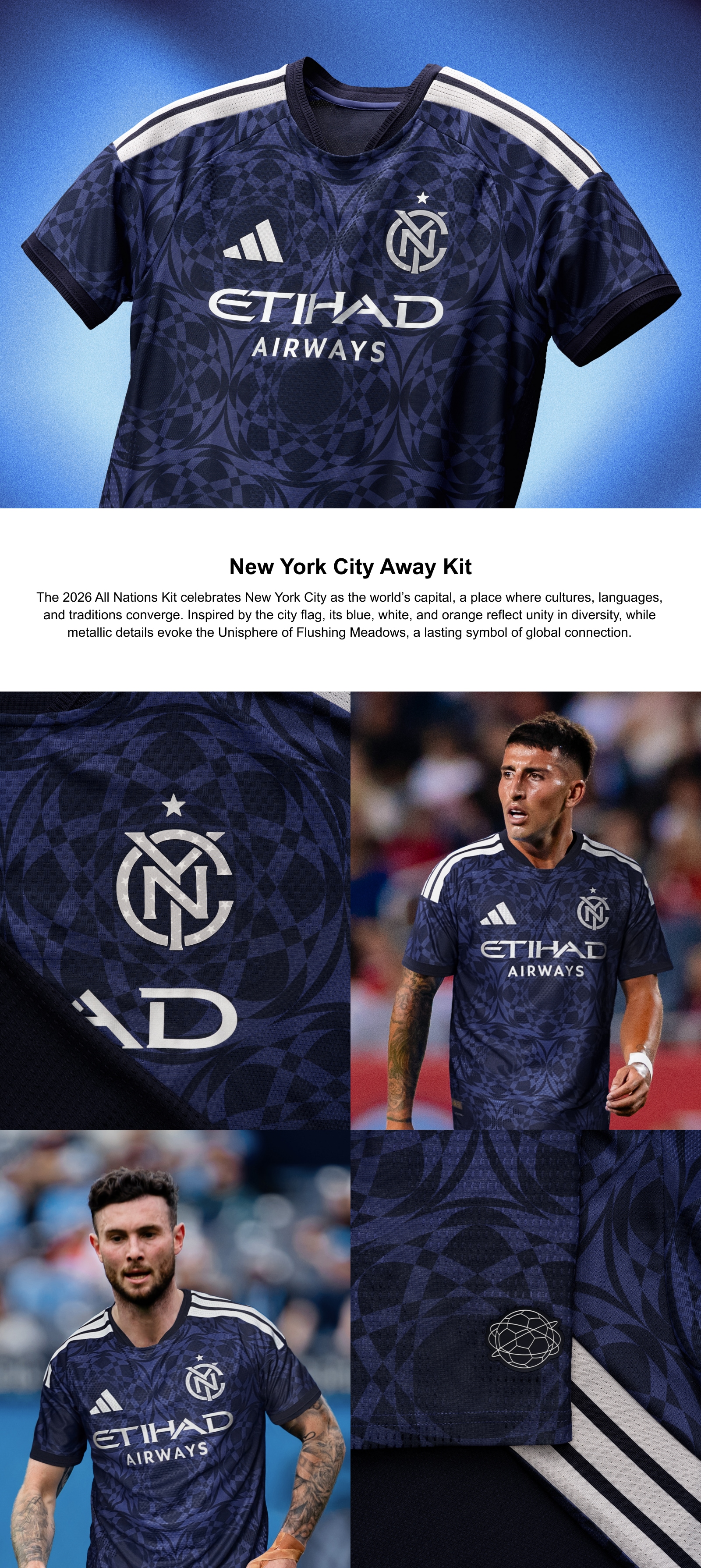 New York City FC adidas Away Shirt 2026