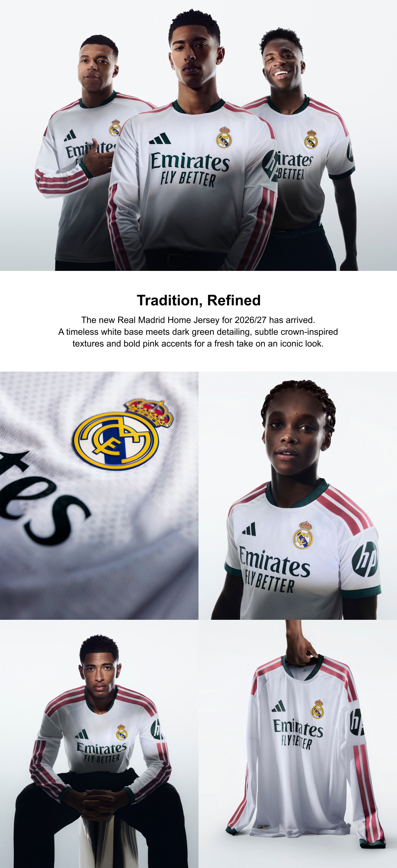 Real Madrid adidas Home Authentic Shirt 2026-27