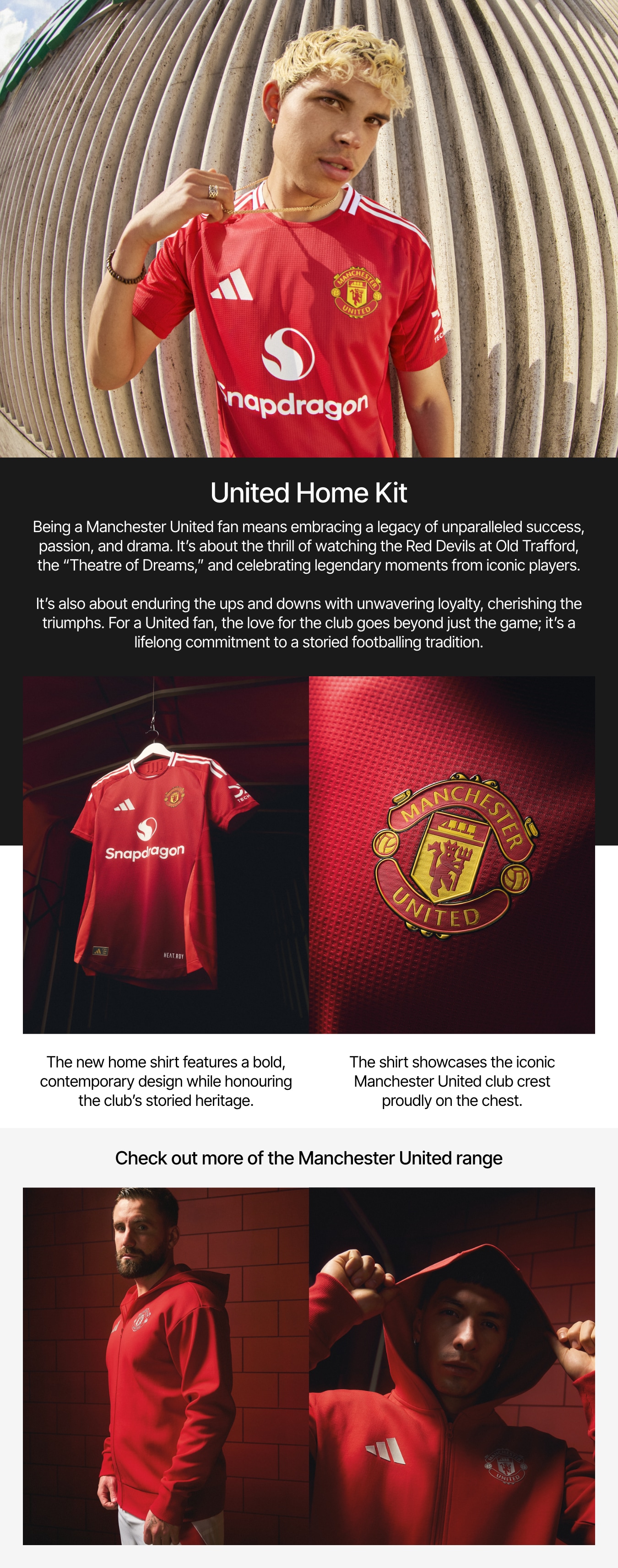 Manchester United adidas Home Authentic Shirt 2024-25